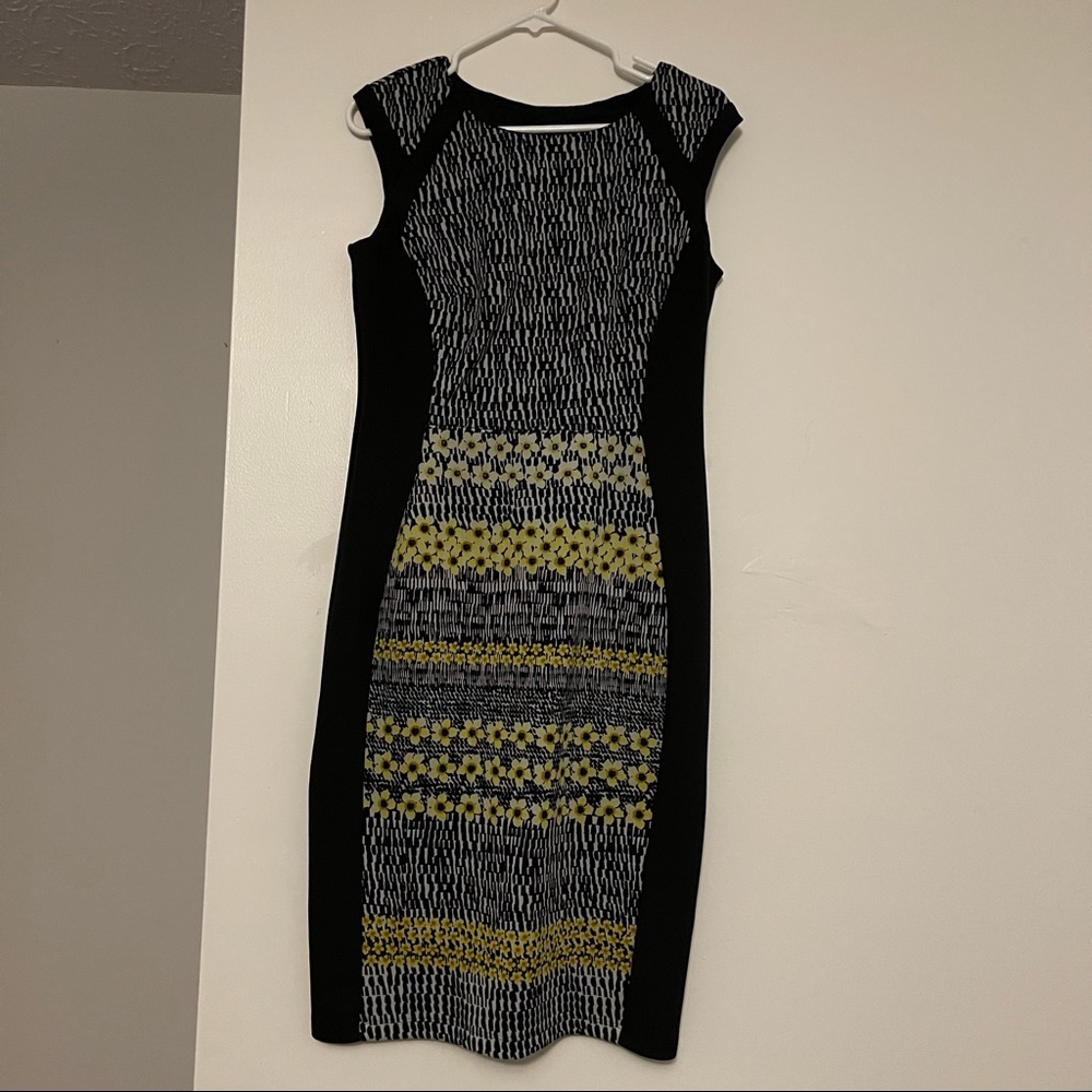Enfocus Studio Floral/Abstract Print Dress